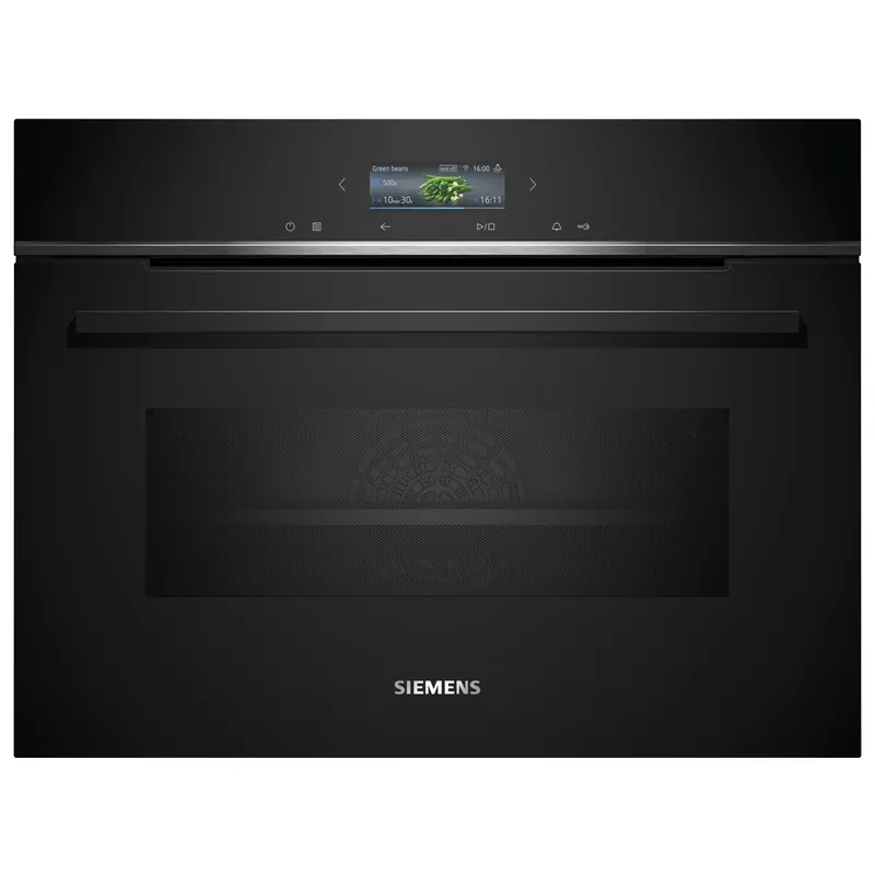 Forno da incasso compatto combinato con microonde 60 cm nero iQ700 Siemens Forno da incasso compatto combinato con microonde 60 cm nero iQ700 Siemens Echome Weekendaanbieding