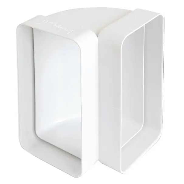 Actieprijs Curva verticale per tubo rettangolare ABS per aerazione canalizzata First 120x60 mm