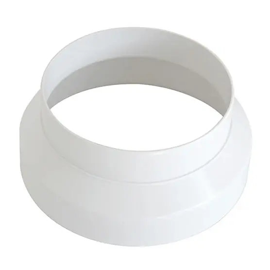 Gratis Retour Cono di riduzione da 150 a 121 mm per cappe di aspirazione in ABS bianco First Cono di riduzione da 150 a 121 mm per cappe di aspirazione in ABS bianco First Echome