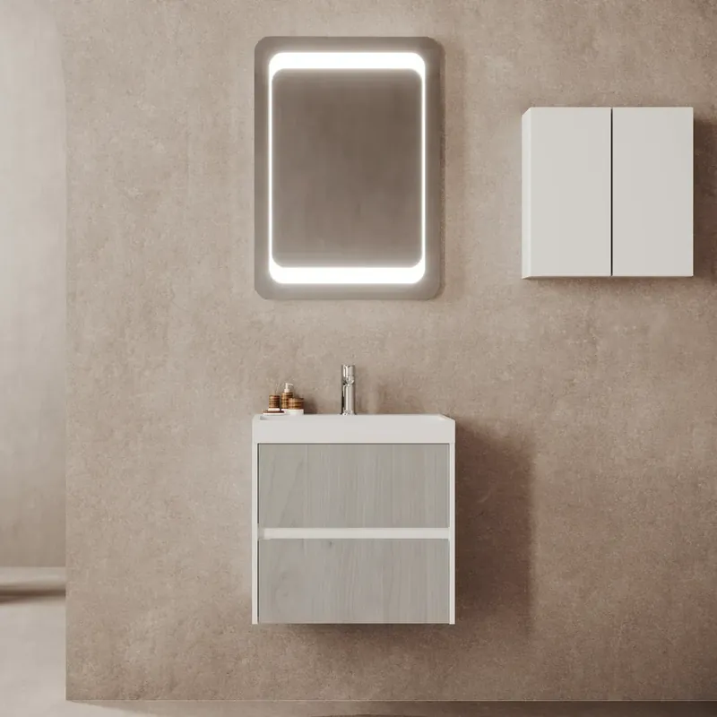 Mobile bagno sospeso due cassetti e lavabo in resina 60 cm Portofino Savinidue Mobile bagno sospeso due cassetti e lavabo in resina 60 cm Portofino Savinidue Echome Hoge Kwaliteit