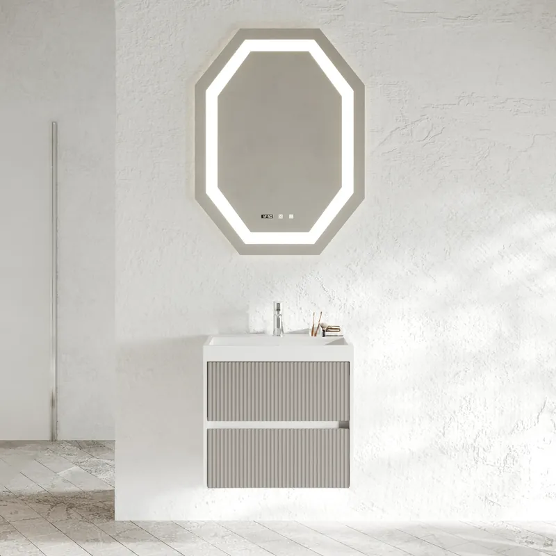 Exclusieve Aanbieding Mobile bagno sospeso due cassetti cannettati e lavabo in resina 60 cm Portofino Savinidue Mobile bagno sospeso due cassetti cannettati e lavabo in resina 60 cm Portofino Savinidue Echome