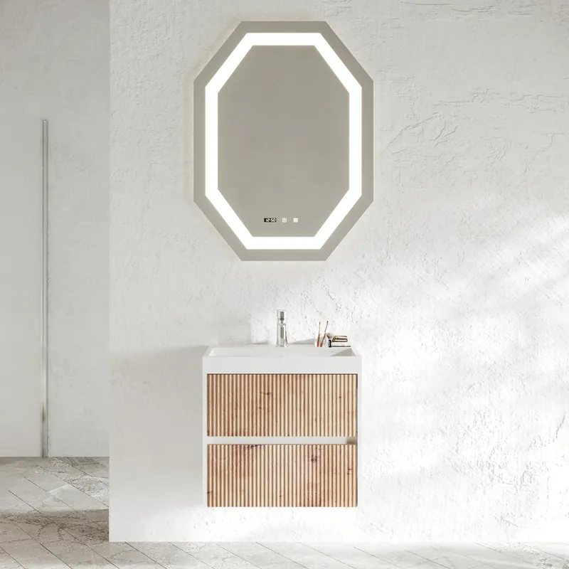 Beperkte Voorraad Mobile bagno sospeso due cassetti cannettati e lavabo in resina 60 cm Portofino Savinidue Mobile bagno sospeso due cassetti cannettati e lavabo in resina 60 cm Portofino Savinidue Echome