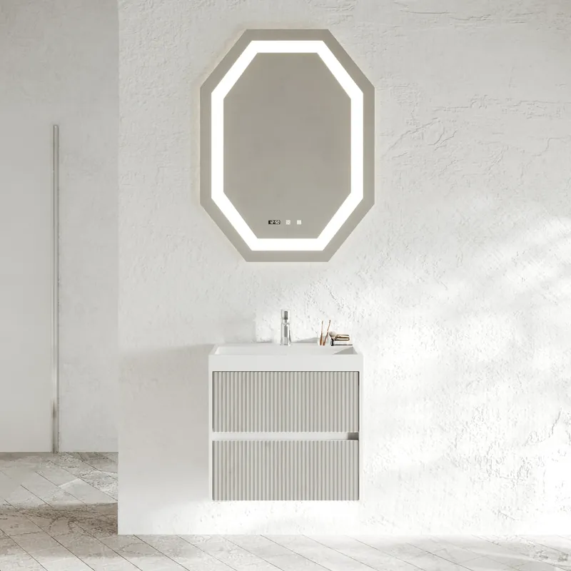 Mobile bagno sospeso due cassetti cannettati e lavabo in resina 60 cm Portofino Savinidue Mobile bagno sospeso due cassetti cannettati e lavabo in resina 60 cm Portofino Savinidue Echome Korting