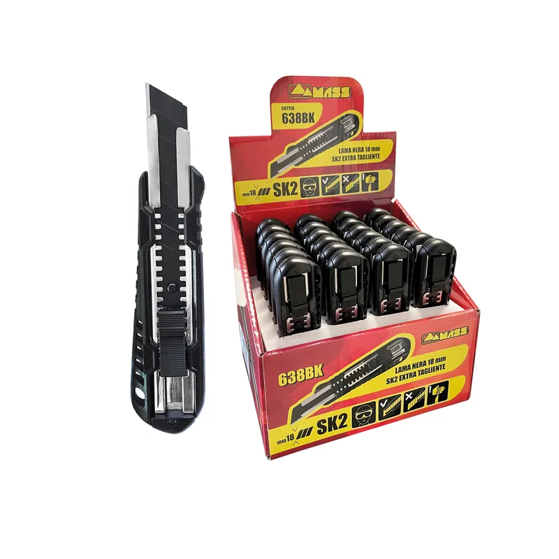 Taglierina cutter lama nera SK2 extra taglio Mass 18 mm Nieuw