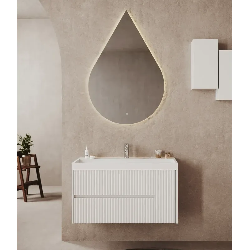 Mobile bagno sospeso due cassetti cannettati con anta e lavabo in resina Portofino Savinidue Mobile bagno sospeso due cassetti cannettati con anta e lavabo in resina Portofino Savinidue Echome Veilige Betaling