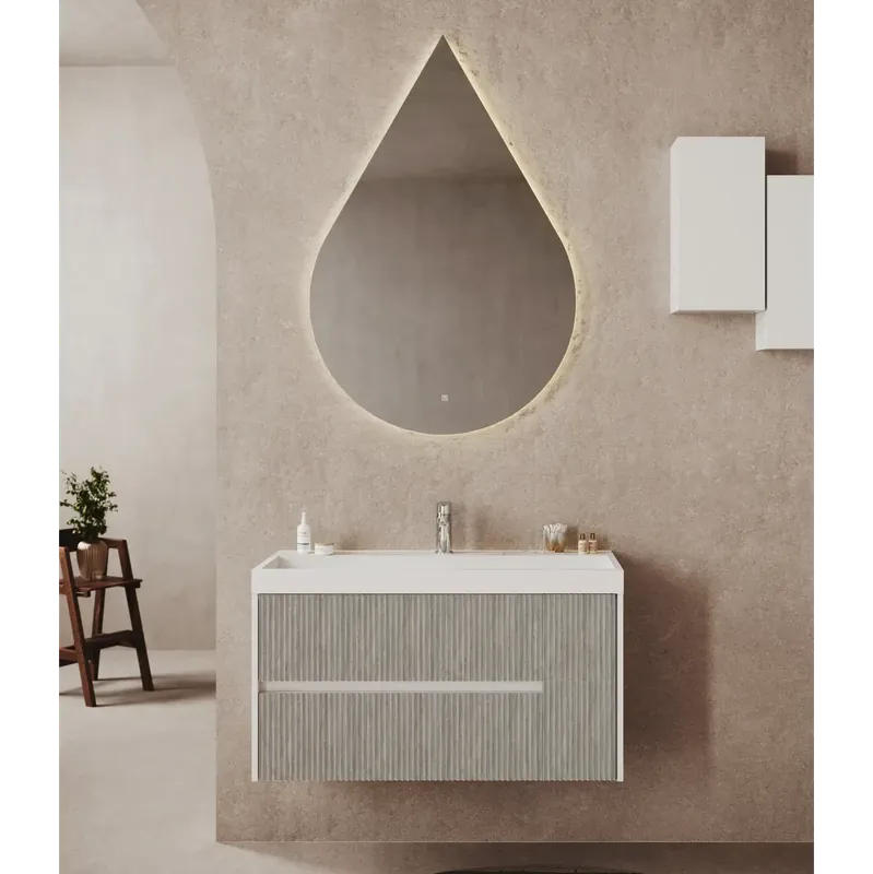 Lage Kosten Mobile bagno sospeso due cassetti cannettati con anta e lavabo in resina Portofino Savinidue Mobile bagno sospeso due cassetti cannettati con anta e lavabo in resina Portofino Savinidue Echome