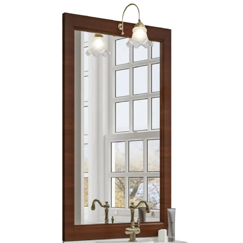 Specchio con cornice e applique bronzo per mobile Romantica Savinidue Specchio con cornice e applique bronzo per mobile Romantica Savinidue Echome Koopje