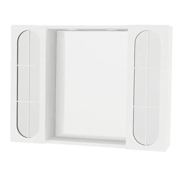 Specchiera con 2 pensili contenitore colore bianco lucido Savinidue Specchiera con 2 pensili contenitore colore bianco lucido Savinidue Echome Bestel Nu