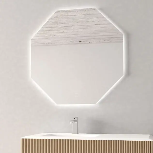 Specchio retroilluminato a LED ottagonale Skopelos Morini Specchio retroilluminato a LED ottagonale Skopelos Morini Echome Direct Beschikbaar
