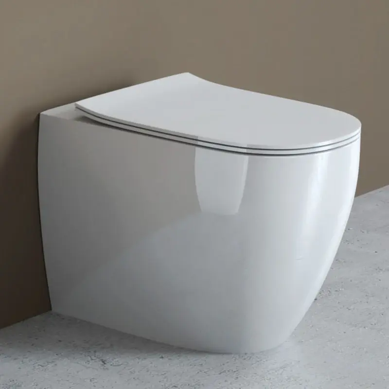 Gecertificeerd Vaso wc filo parete bianco lucido rimless People Morini Vaso wc filo parete bianco lucido rimless People Morini Echome