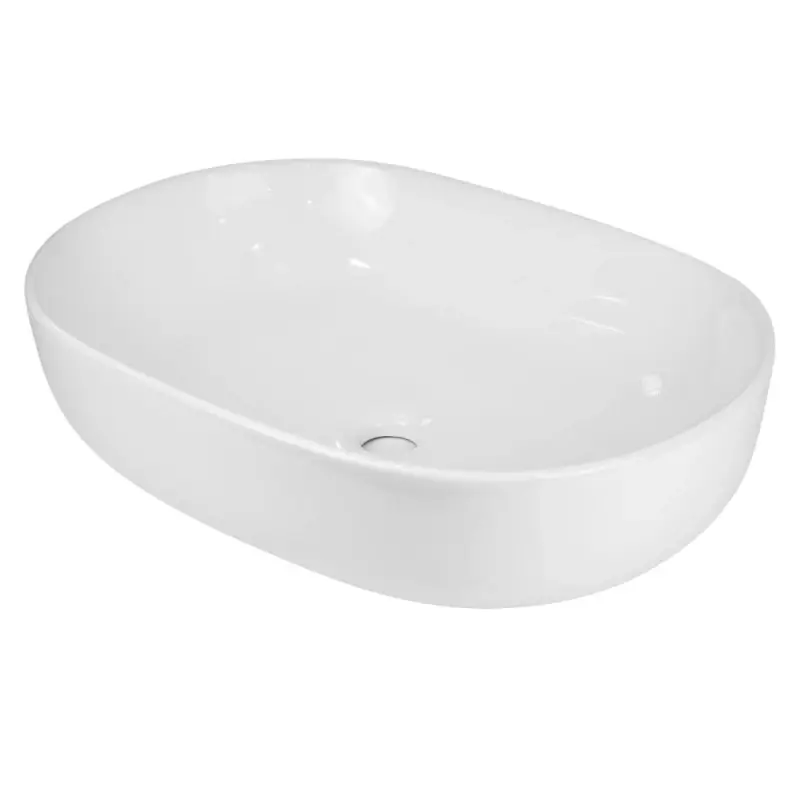 Uitverkoop Lavabo d‘appoggio ovale in ceramica bianco Doris Morini Lavabo d‘appoggio ovale in ceramica bianco Doris Morini Echome