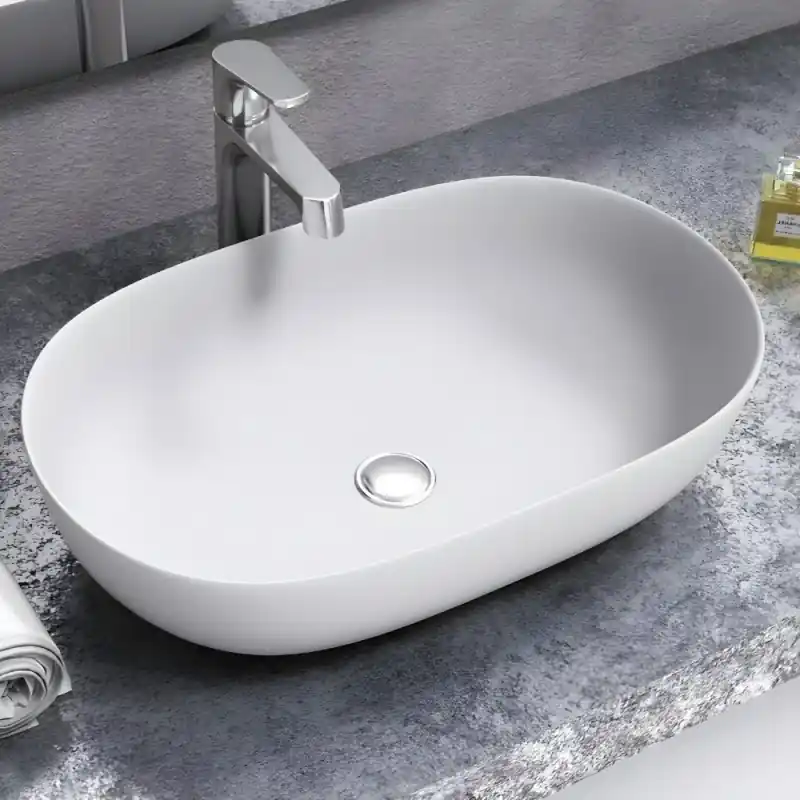 Lavabo d‘appoggio ovale in ceramica bianco Doris Morini Lavabo d‘appoggio ovale in ceramica bianco Doris Morini Echome Lage Prijs