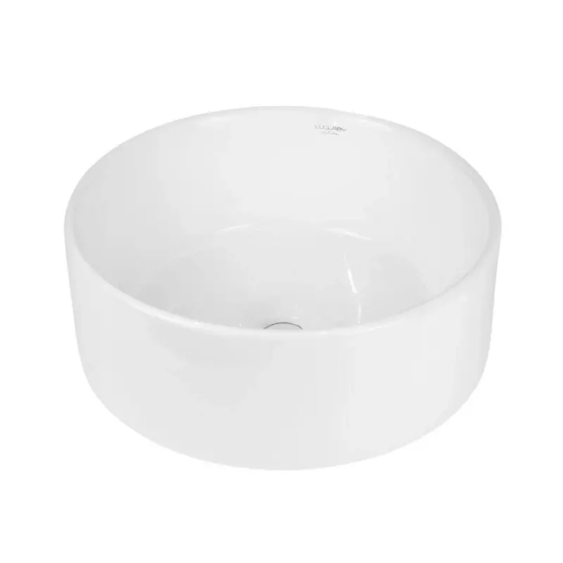 Lavabo d‘appoggio tondo in ceramica bianco lucido Maya Morini Lavabo d‘appoggio tondo in ceramica bianco lucido Maya Morini Echome Actieprijs