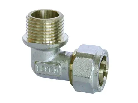Gomito maschio per tubo multistrato ad avvitamento corpo fisso Tecom 16X1/2" Lage Kosten
