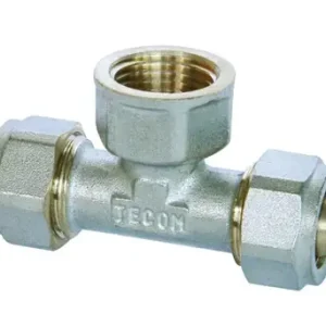 Tee femmina per tubo multistrato ad avvitamento corpo fisso Tecom 16X1/2" Direct Verzonden