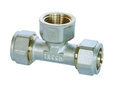 Tee femmina per tubo multistrato ad avvitamento corpo fisso Tecom 16X1/2" Voordeelprijs