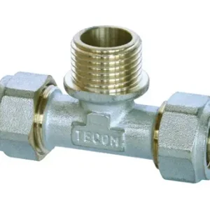 Tee maschio per tubo multistrato ad avvitamento corpo fisso Tecom 16X1/2" Goedkoop