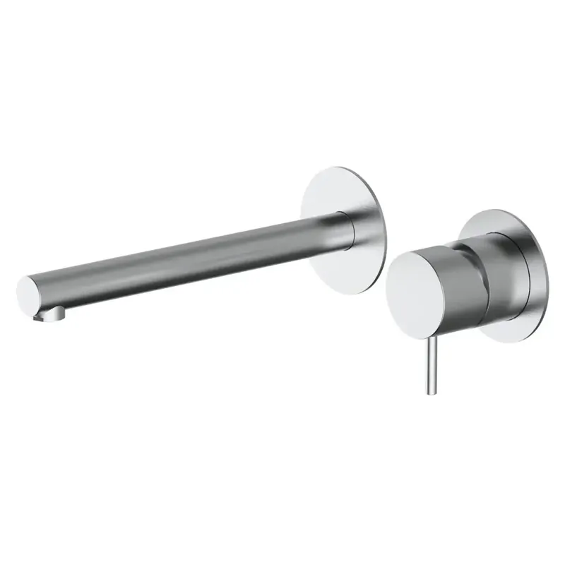 Weekendaanbieding Miscelatore lavabo parete con bocca 205 mm acciaio inox spazzolato Treunosei Teorema Miscelatore lavabo parete con bocca 205 mm acciaio inox spazzolato Treunosei Teorema Echome