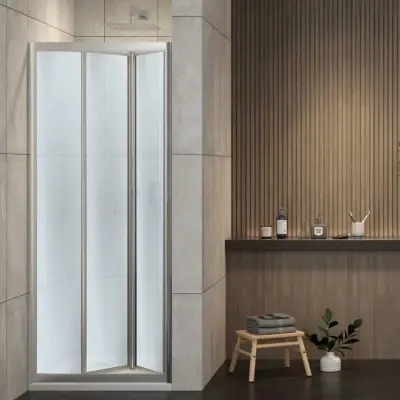 Porta soffietto box doccia cromato vetro stampato Bluma Ix-Box Morini Porta soffietto box doccia cromato vetro stampato Bluma Ix-Box Morini Echome Voordeelprijs
