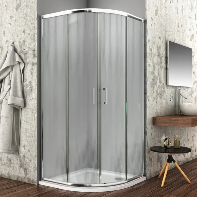 Box doccia semicircolare ante scorrevoli raggio 55 vetro piumato Marzia Evo 80x80 cm Lage Prijs