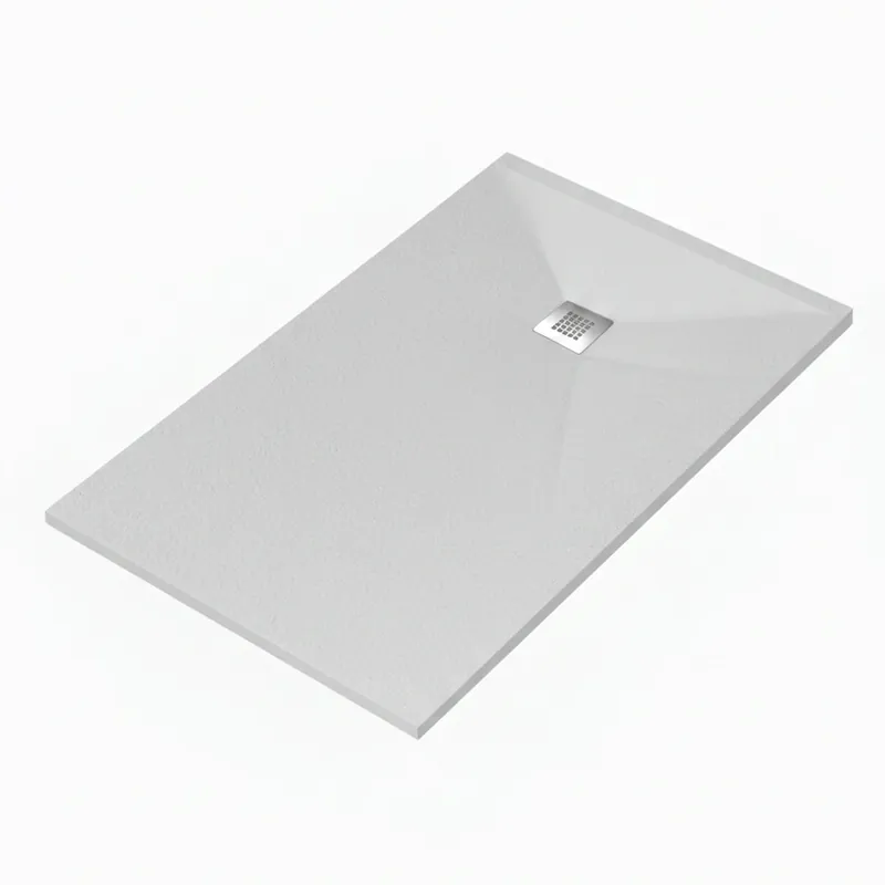 Op = Op Piatto doccia grigio chiaro in mineralmarmo Classic AQG 100x100 cm