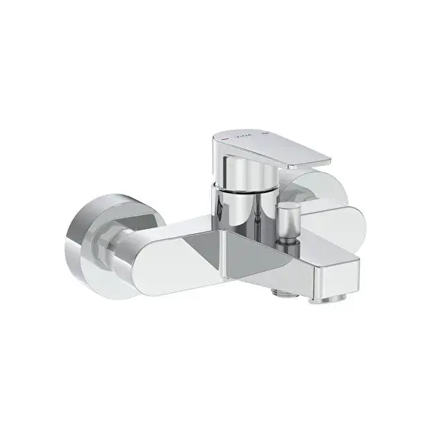 Op = Op Miscelatore esterno vasca con deviatore cromato Flow Square Vitra Miscelatore esterno vasca con deviatore cromato Flow Square Vitra Echome