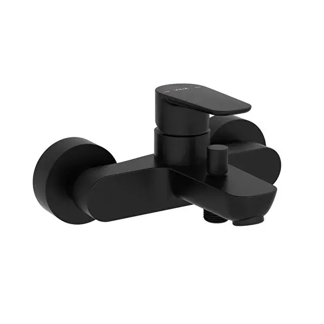 Shop Nu Miscelatore esterno vasca o doccia con deviatore nero opaco Flow Soft Vitra Miscelatore esterno vasca o doccia con deviatore nero opaco Flow Soft Vitra Echome