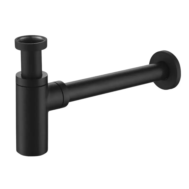 Sifone d‘arredo tondo a bottiglia nero opaco M Rubinetteria Sifone d‘arredo tondo a bottiglia nero opaco M Rubinetteria Echome Fabrieksprijs