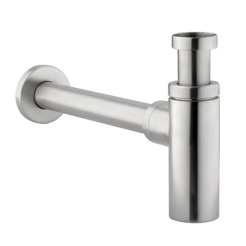 Actieprijs Sifone d‘arredo tondo a bottiglia nickel spazzolato M Rubinetteria Sifone d‘arredo tondo a bottiglia nickel spazzolato M Rubinetteria Echome
