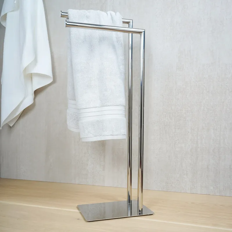 Lage Prijs Piantana porta asciugamani in acciaio inox cromato lucido Poseidon Metaform Piantana porta asciugamani in acciaio inox cromato lucido Poseidon Metaform Echome