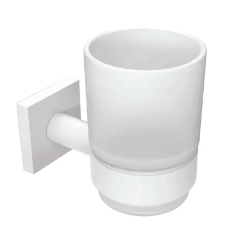 Beste Prijs Porta spazzolini per il bagno in acciaio bianco opaco Hotel Maison Metaform Porta spazzolini per il bagno in acciaio bianco opaco Hotel Maison Metaform Echome