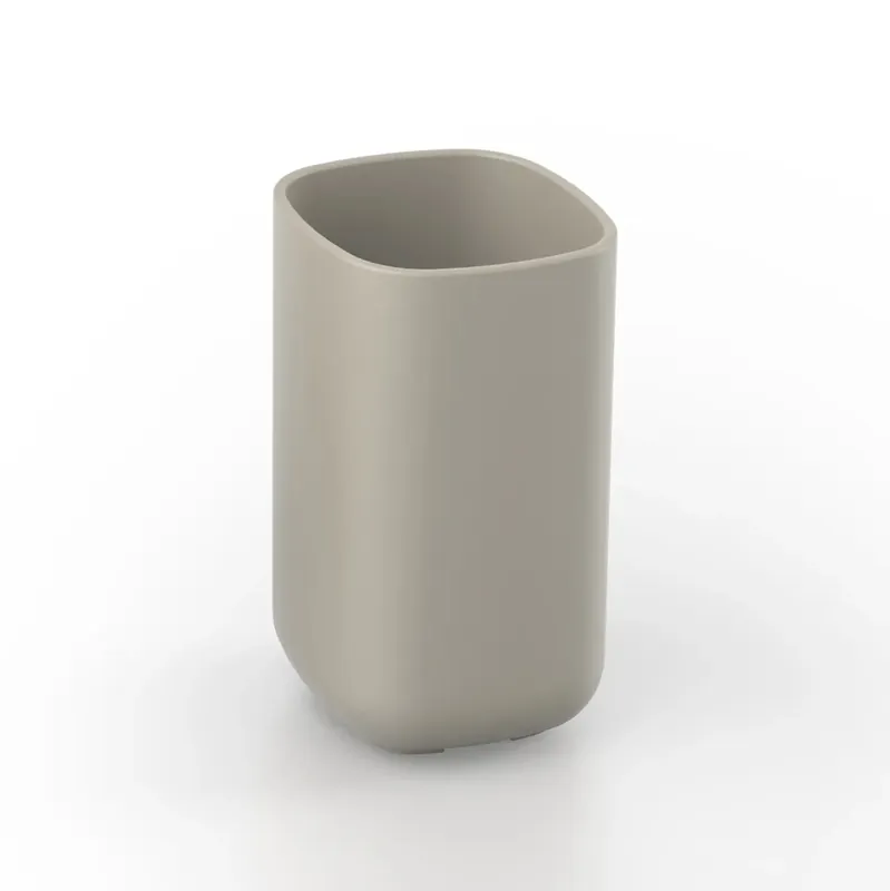 Porta spazzolini in resine termoplastiche Pod tortora opaco Metaform Porta spazzolini in resine termoplastiche Pod tortora opaco Metaform Echome Finale Uitverkoop