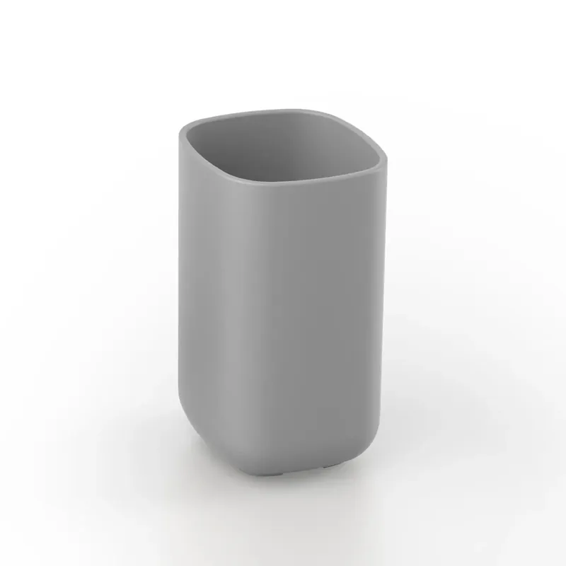 Snelle Levering Porta spazzolini in resine termoplastiche Pod grigio opaco Metaform Porta spazzolini in resine termoplastiche Pod grigio opaco Metaform Echome