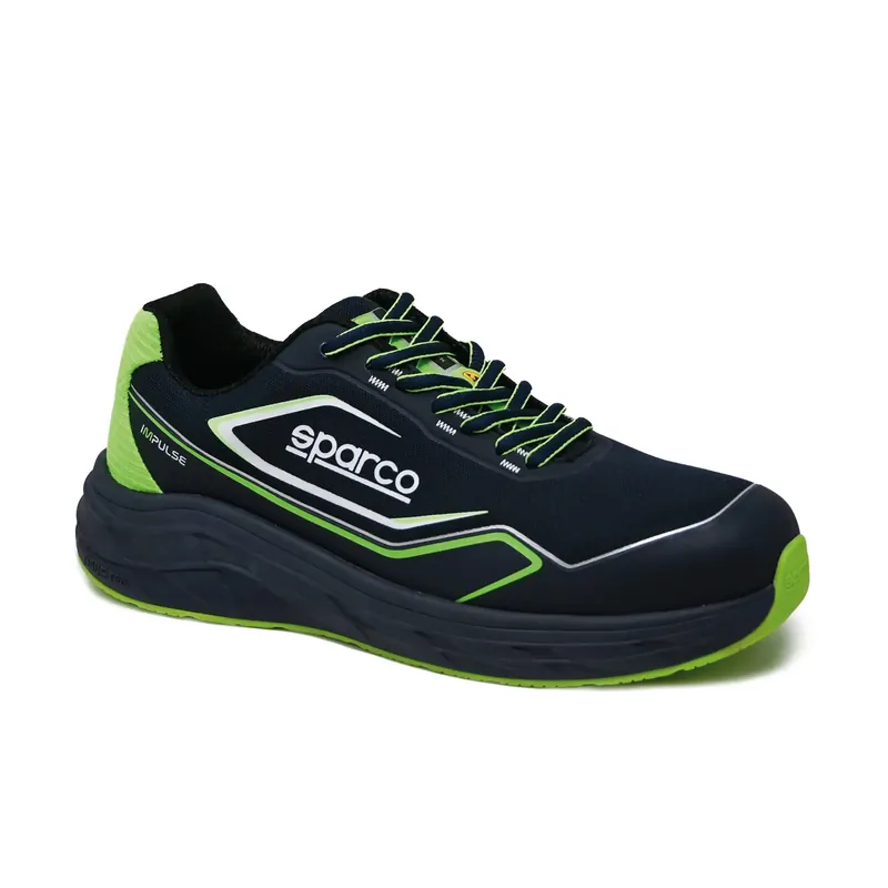 Exclusieve Aanbieding Scarpa antinfortunistica blu e verde fluo S1 Impulse Willen Sparco Scarpa antinfortunistica blu e verde fluo S1 Impulse Willen Sparco Echome