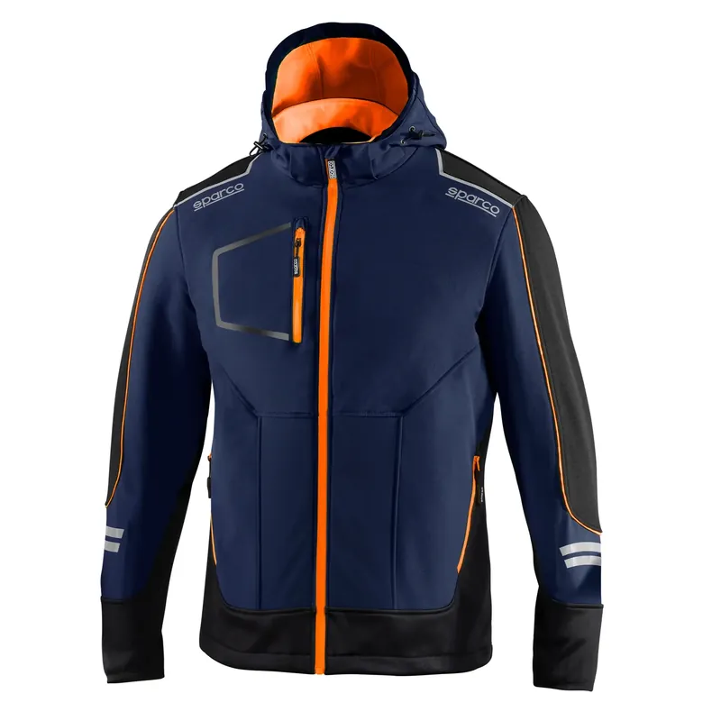 Favoriet Giacca da lavoro con cappuccio blu e arancio Tech Soft-Shell York Sparco Giacca da lavoro con cappuccio blu e arancio Tech Soft-Shell York Sparco Echome