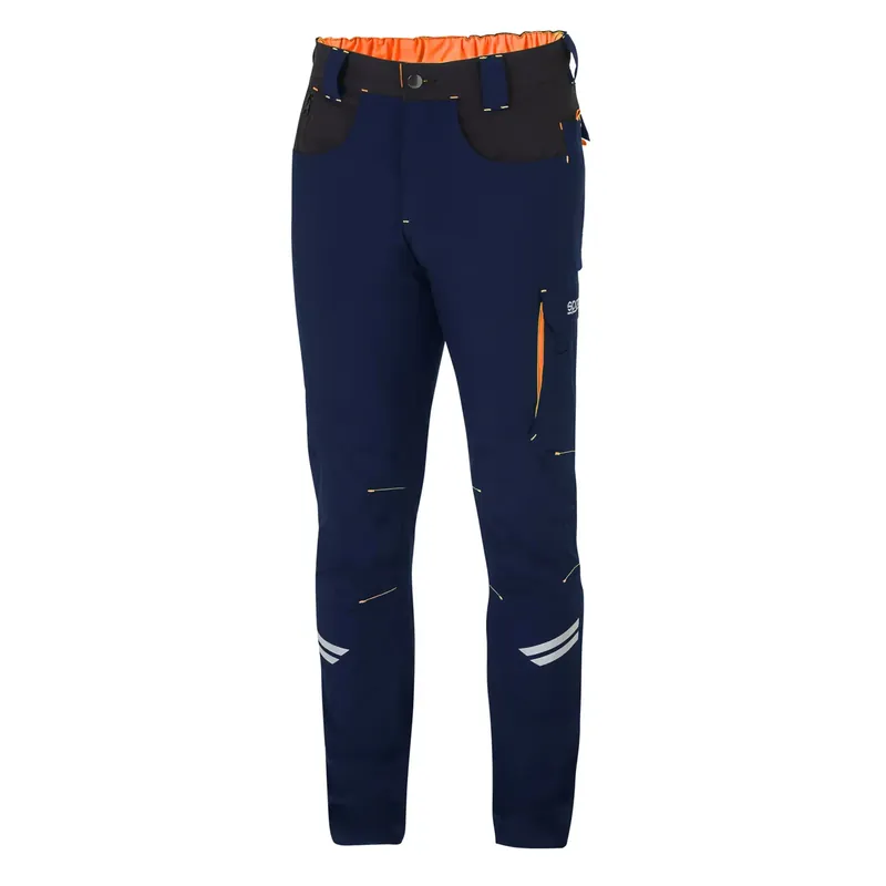 Pantalone tecnico leggero da lavoro blu e arancio Kansas Sparco Pantalone tecnico leggero da lavoro blu e arancio Kansas Sparco Echome Nieuw