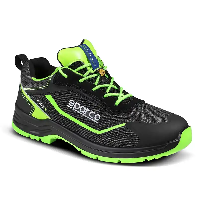 Scarpa antinfortunistica nero e verde fluo S3 Indy Forester Sparco Scarpa antinfortunistica nero e verde fluo S3 Indy Forester Sparco Echome Express Levering