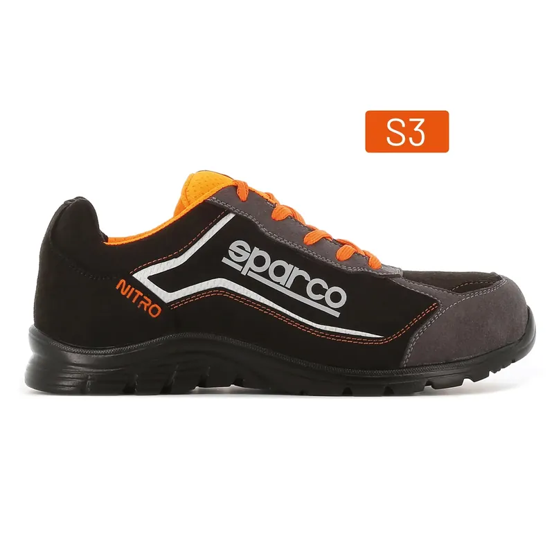 Scarpa antinfortunistica grigio/nero e arancione S3 Nitro Didier Sparco Scarpa antinfortunistica grigio/nero e arancione S3 Nitro Didier Sparco Echome Must-Have
