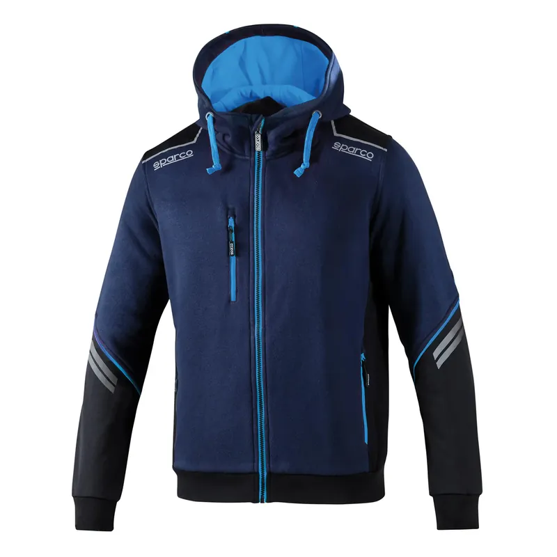Beste Prijs Felpa tecnica full zip con cappuccio blu e azzurra Tech Hooded Colorado Sparco Felpa tecnica full zip con cappuccio blu e azzurra Tech Hooded Colorado Sparco Echome