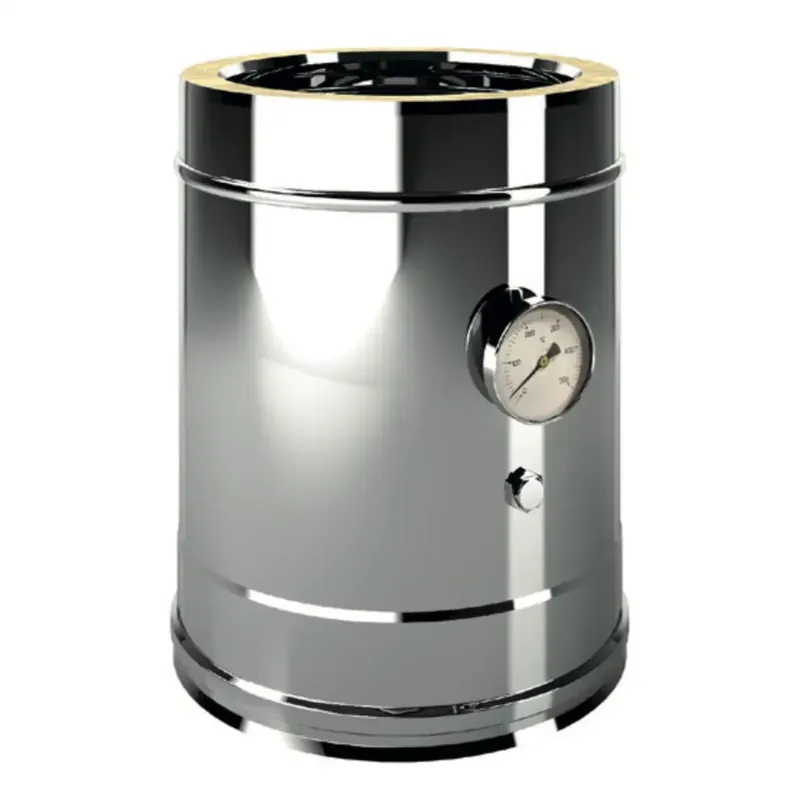 Elemento di controllo fumi e temperatura in acciaio inox doppia parete ISO25 De Marinis Elemento di controllo fumi e temperatura in acciaio inox doppia parete ISO25 De Marinis Echome Superprijs