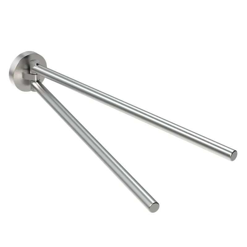 Uitverkoop Porta asciugamani doppio a snodo in acciaio inox spazzolato Class Satin Metaform Porta asciugamani doppio a snodo in acciaio inox spazzolato Class Satin Metaform Echome
