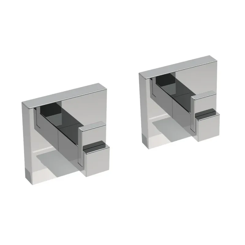 Coppia appendiabiti in acciaio cromato Trend Metaform Coppia appendiabiti in acciaio cromato Trend Metaform Echome Gratis Retour
