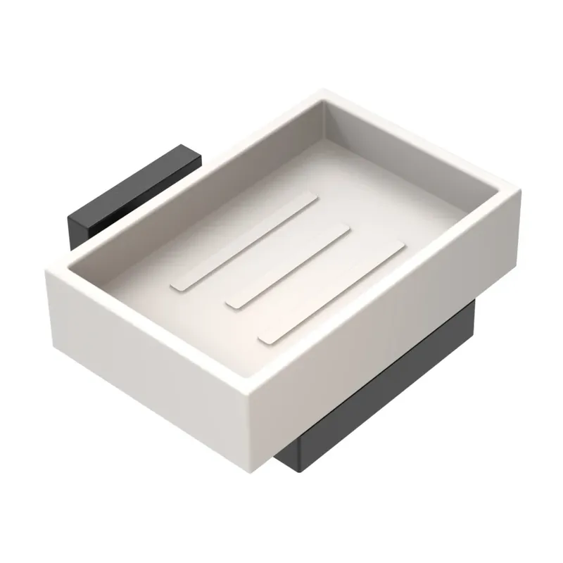Uitverkoop Porta sapone per il bagno in acciaio nero opaco Trend Black Metaform Porta sapone per il bagno in acciaio nero opaco Trend Black Metaform Echome