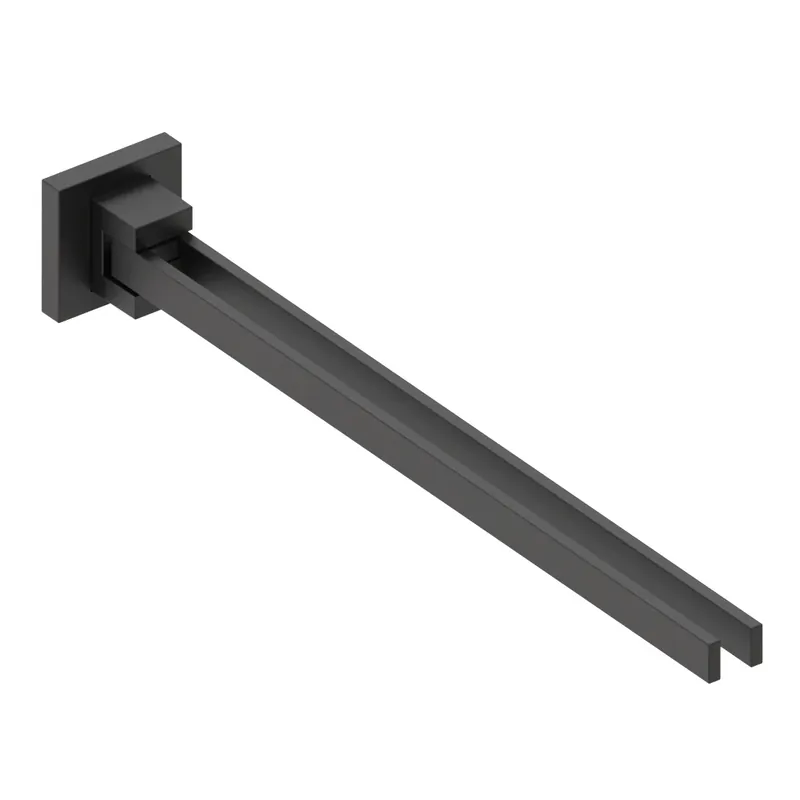 Seizoensaanbieding Porta asciugamani doppio a snodo in acciaio nero opaco Trend Black Metaform Porta asciugamani doppio a snodo in acciaio nero opaco Trend Black Metaform Echome