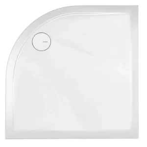 Koop Vandaag Piatto doccia bianco H3 cm semicircolare Pietra Ceramica Althea 100x100 cm