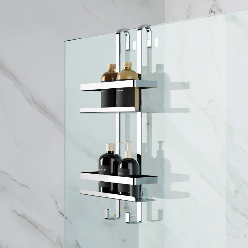 Mensola doppia doccia da appendere in acciaio inox Myline Metaform Mensola doppia doccia da appendere in acciaio inox Myline Metaform Echome Voordeelprijs