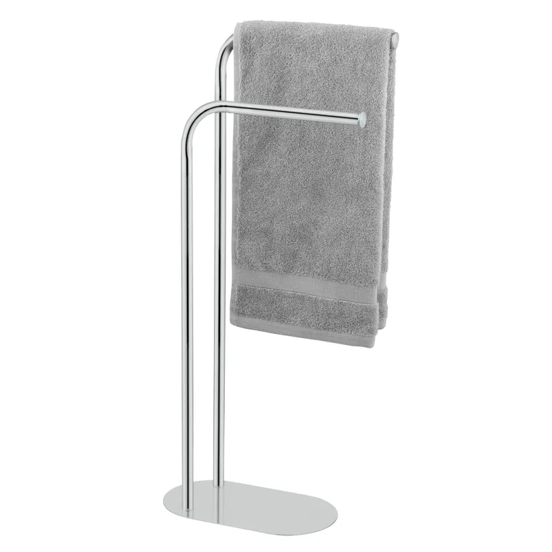 Speciale Aanbieding Piantana porta asciugamani due bracci in acciaio inox lucido Levante Wenko Piantana porta asciugamani due bracci in acciaio inox lucido Levante Wenko Echome