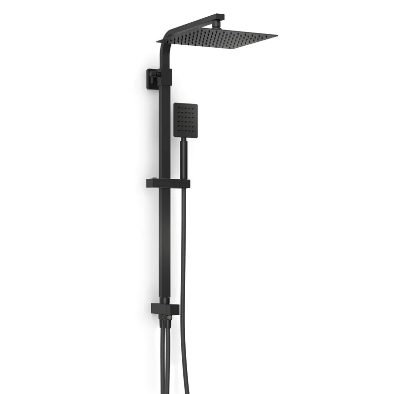 Colonna doccia quadrata con deviatore in acciaio verniciato nero opaco Zeus Metaform Colonna doccia quadrata con deviatore in acciaio verniciato nero opaco Zeus Metaform Echome Nu Kopen