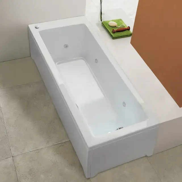 Lage Prijs Vasca idromassaggio rettangolare Nubea 6J Glass 150x70 cm