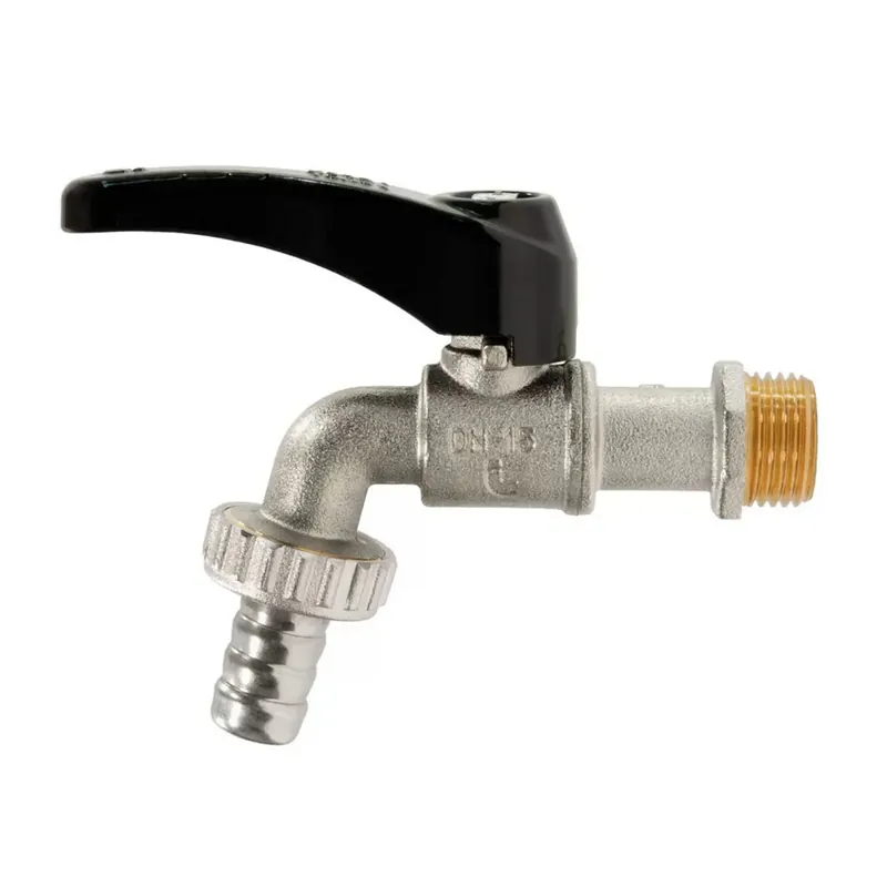 Laatste Versie Rubinetto portagomma a sfera gar con maniglia nera 1/2"